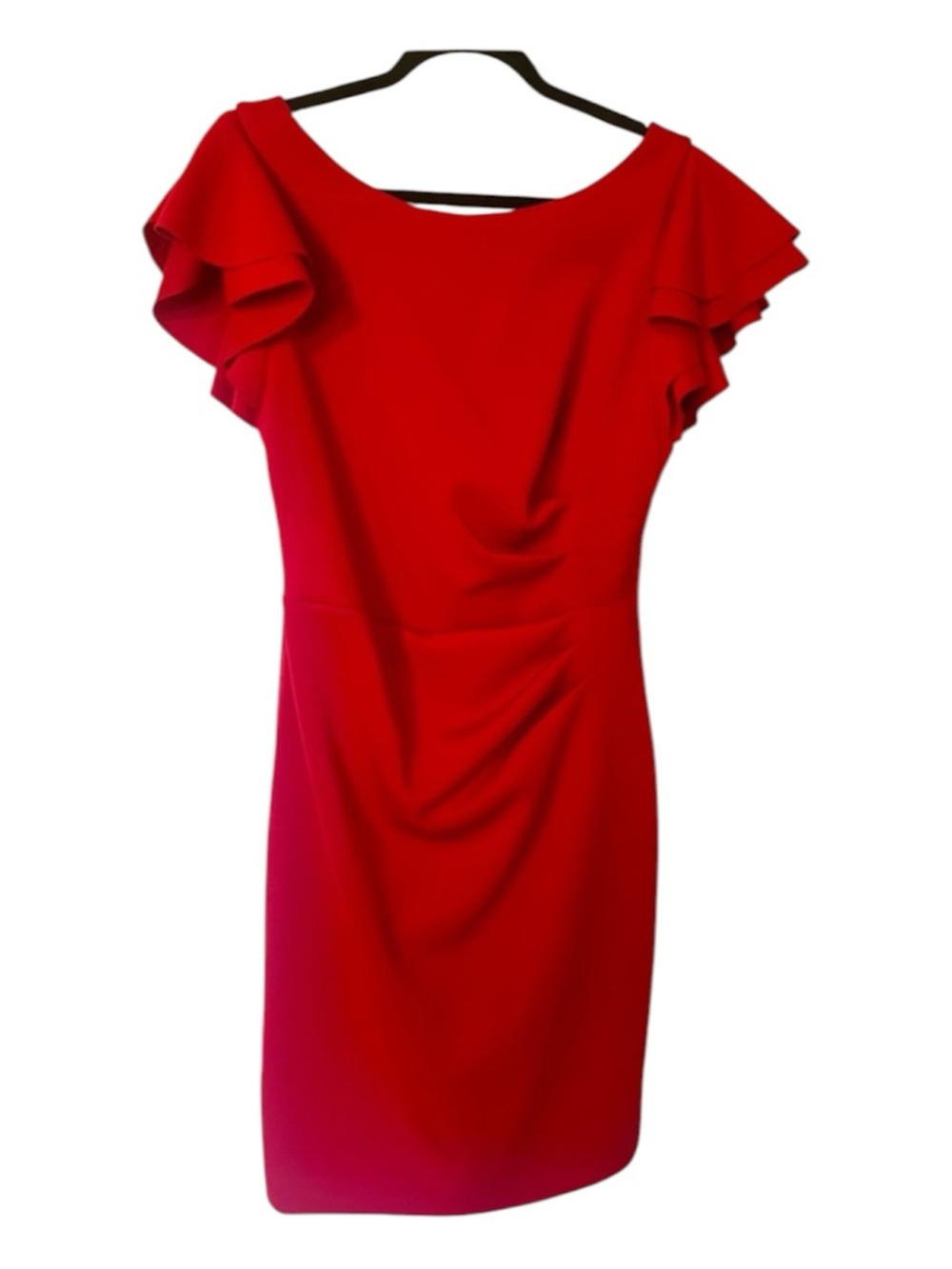 NWT Jessica Howard Red Flutter Sleeve Dress Sz 14